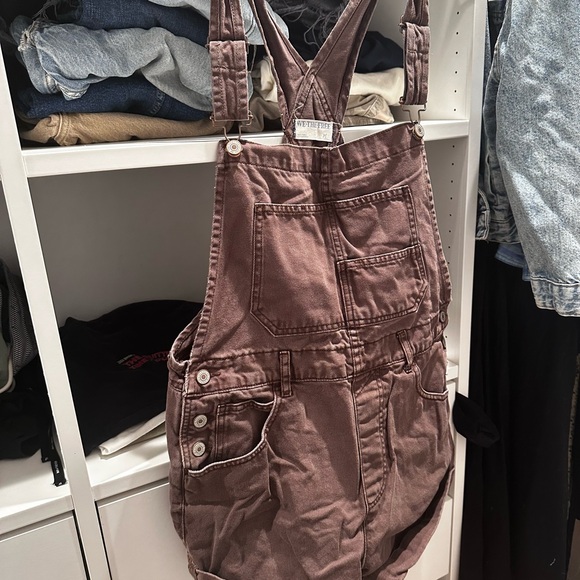 We The Free Pants - We The Free Brown Overalls Shorts